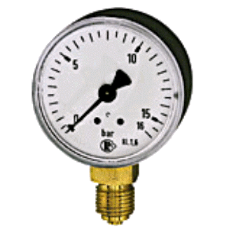 Standardmanometer, Kunststoffgeh., G 1/8 unten, -1/0,0 bar, 40
