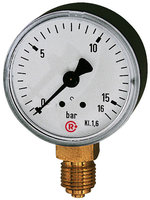 Standardmanometer, Stahlblechgeh., G 1/4 unten, -1/0,0 bar, 63