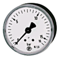Manometer D 63 mm, 0 - 6 bar, G 1/4\" hinten