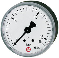 Standardmanometer Stahlblechgeh., G1/4 hinten, 0-160,0 bar, 63