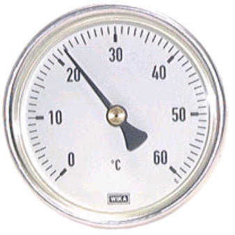 Bimetallthermometer, waagerecht D63/0 - 60C/40mm